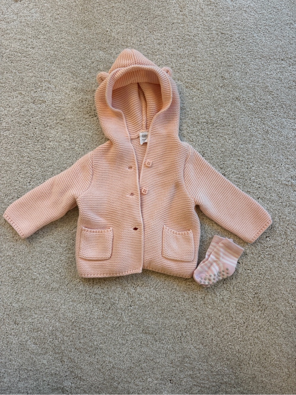 GAP Baby Soft Light Pink Knit Sweater